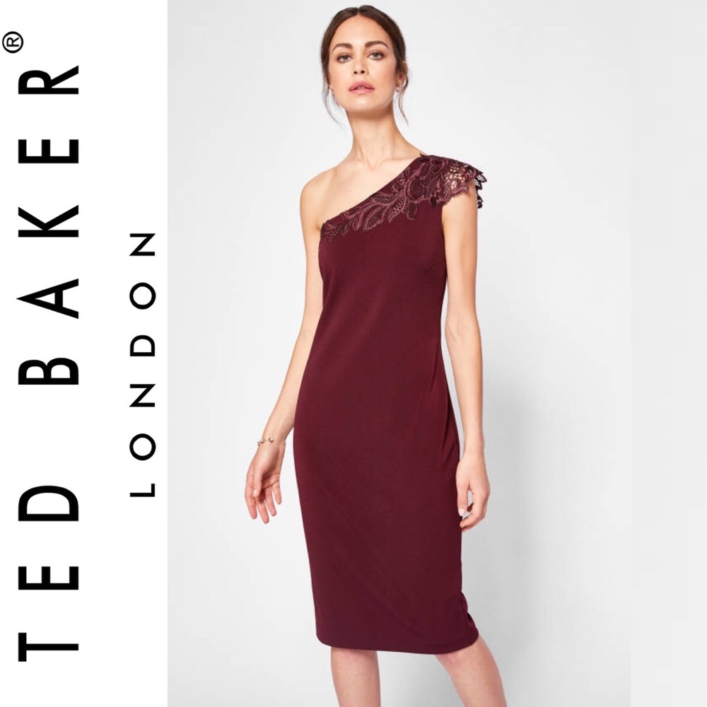 TED BAKER JALIS ONE SHOULDER DRESS